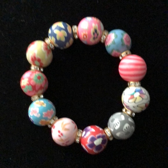 Colorful clay resin 6” stretch bracelet and earrings. Will sell separately. - Picture 4 of 4